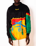 Vintage Reusch black abstract print long sleeve goalkeeper shirt with Figurati embroidery, front